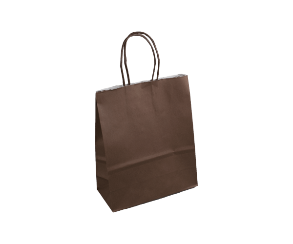 Gebl.Kraft Tas 90gr.18x8x22 (donker)bruin+Koord
