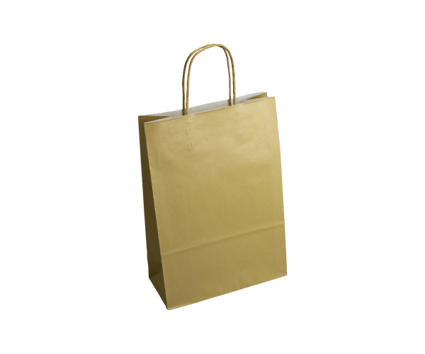 Gebl.Kraft Tas 90gr.18x8x22 Goud+Koord