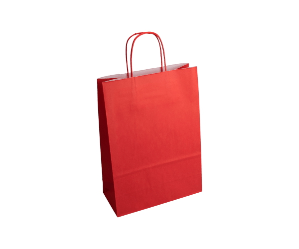 Gebl.Kraft Tas 90gr.18x8x22 Rood+Koord