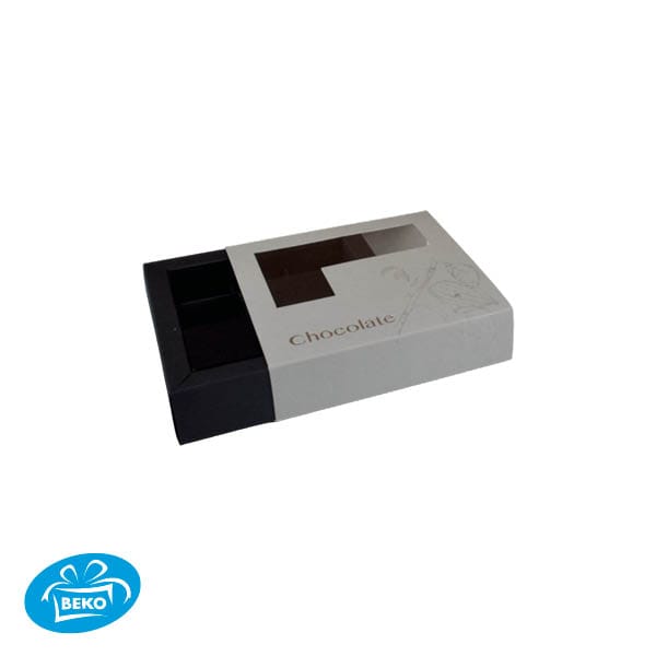 Chocoladedoos Natura 9v 104x10,4x3cm Zwart  Grijs Chocolate
