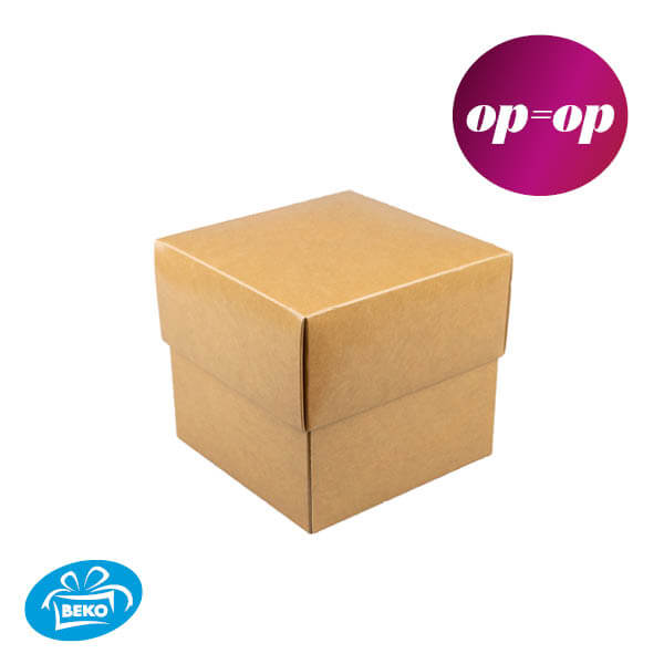 Bonbondoos 10,1x10,1x9,2 500gr. Deep Cover Box Kraft Glans