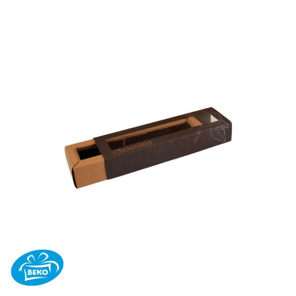 Chocoladedoos Natura 5v 17,5x3,4x3cm Bruin Beige Chocolate