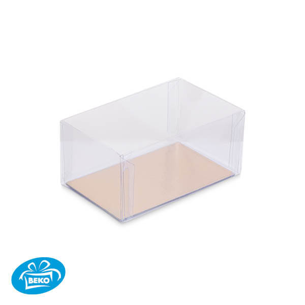 Luxe transparante doos 10x6x5 Incl.Goud Zwart karton