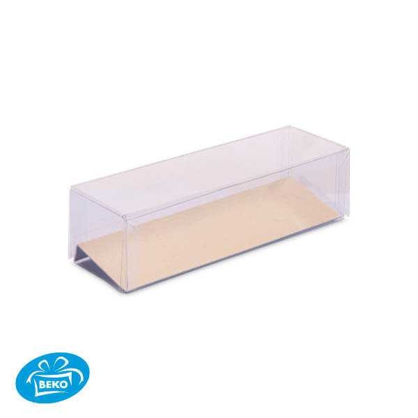 Luxe transparante doos 13,5x4x4 Incl.Goud Zwart karton