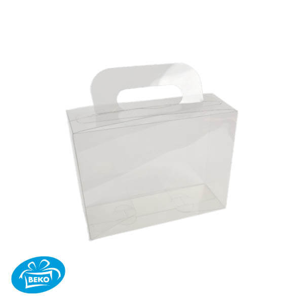 Luxe transparante doos 18x6,5x15 pump Incl.Goud Zwart karton