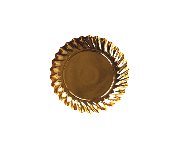 Schotel Ø9 cm goud 290 gr/m2