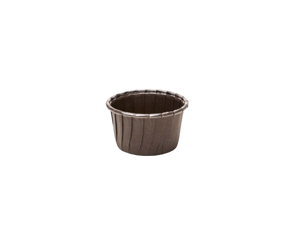 Optima Bakschaal Ø6,6x4cm Bruin+PET (OP66/40)