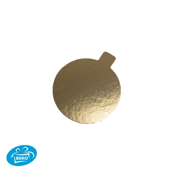 Goudkarton Ø9cm +Lipje