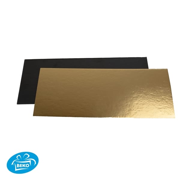 Karton Zwart/Goud 9,7x23,8cm 1,5mm