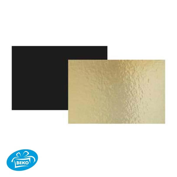 Karton Zwart/Goud 20,5x27,5cm 1,5mm (Letterdoos)