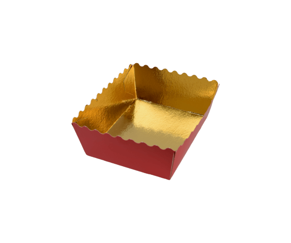 Konische Koekschaal Golf 116(134)x91(105)x46 Rood/Goud