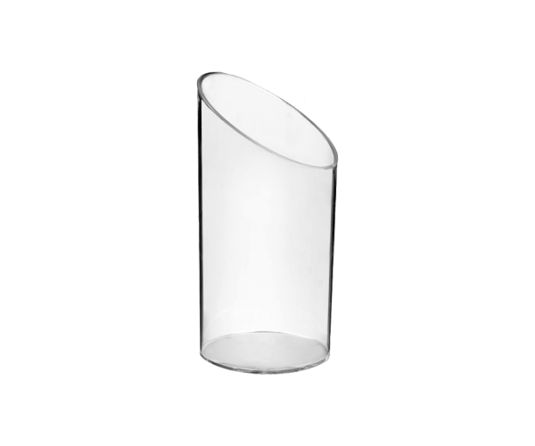 PP Cup Schuine Buis Ø4cm H.8,4/6cm 80ml Transp.
