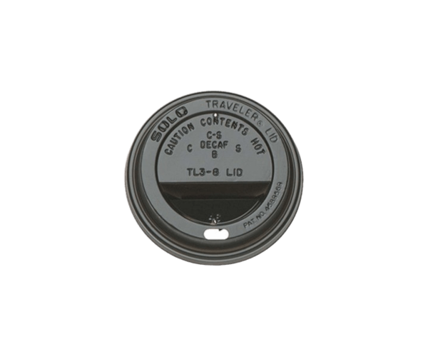 Deksel (koffie)beker 237cc (8oz) Zwart 80 mm