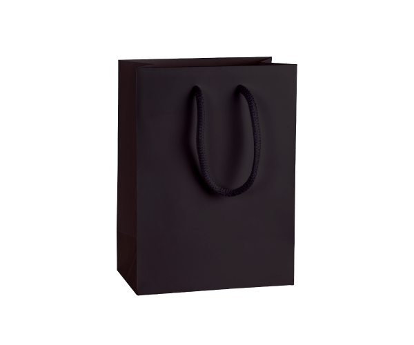Luxe Papieren Draagtas 22+10x29 Mat Zwart