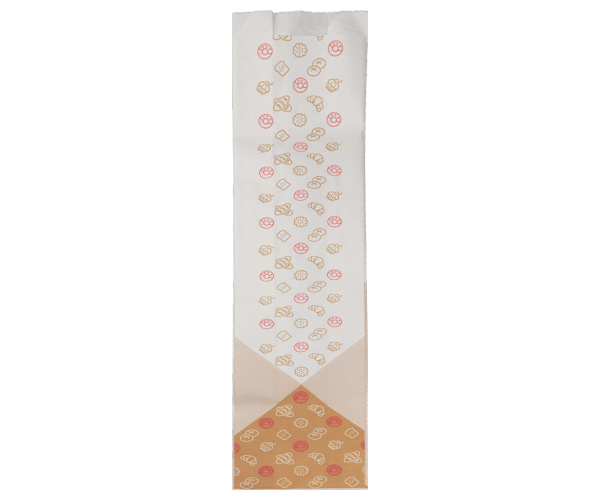Gebl. kraft stokbroodzak Belgium Bread 13x7,4x62