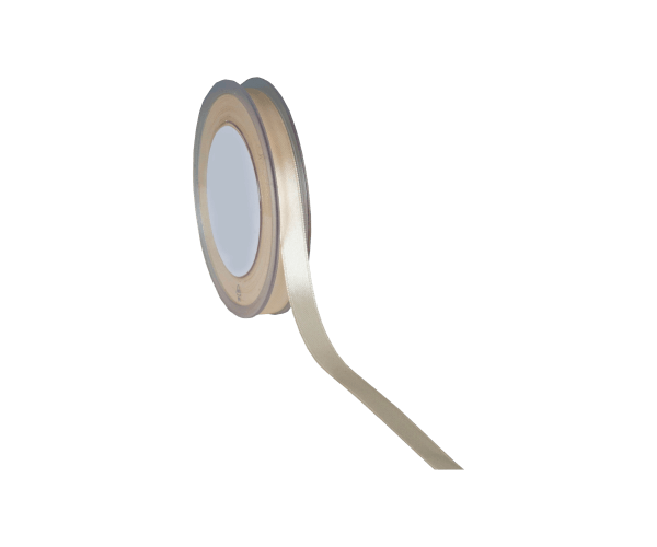 Rol zijdelint 10mm-25mtr Double F Satin Creme  (DFS16.02)