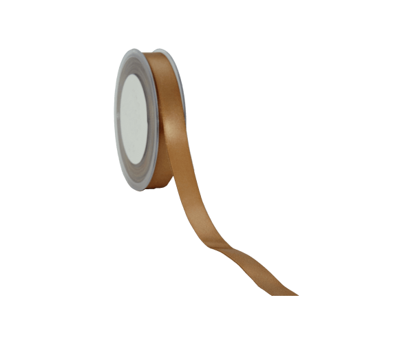 Rol zijdelint 15mm-25mtr Double F Satin L. Bruin (DFS21.41)