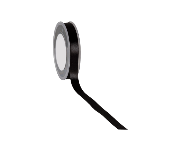 Rol zijdelint 15mm-25mtr Double F Satin Zwart (DFS21.09)