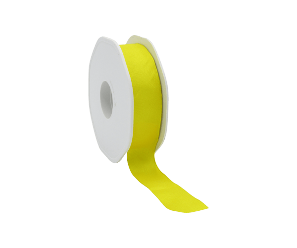 Rol zijdelint 23mm-20mtr Elegance Wired Geel (ELGW26.14)
