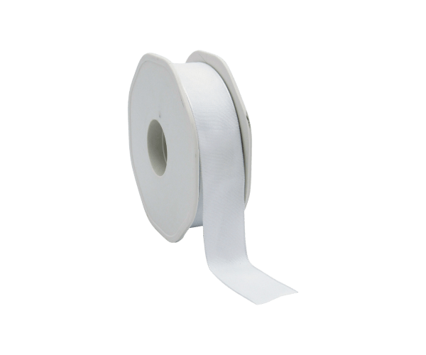 Rol zijdelint 23mm-20mtr Elegance Wired Wit (ELGW26.01)