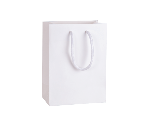Luxe Papieren Draagtas 22+10x29 Hoogglans Wit