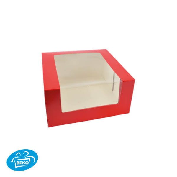 Zijvensterdoos 23x23x11 Rood