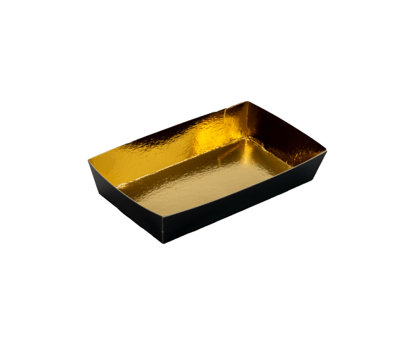 Konische Koekschaal 120(130)x65(75)x25 zwart/goud Neutraal