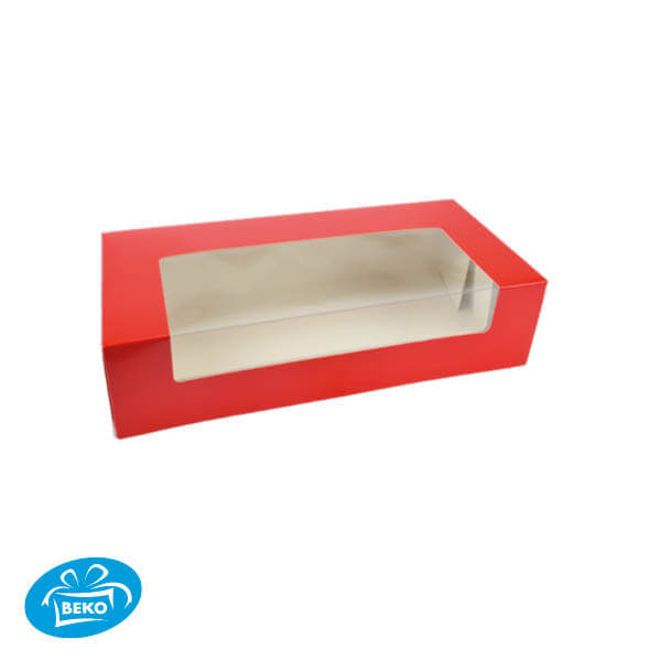 Kerst Stol 34x16x8 Rood+Zijvenster
