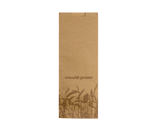 Broodzak 100% recycled 16x10x47 45 gr '"Natuurlijk Genieten"
