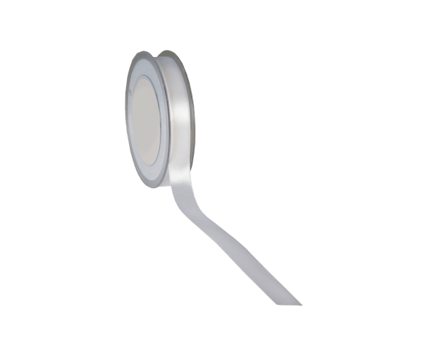 Rol zijdelint 15mm-25mtr Double F Satin Wit (DFS21.01)