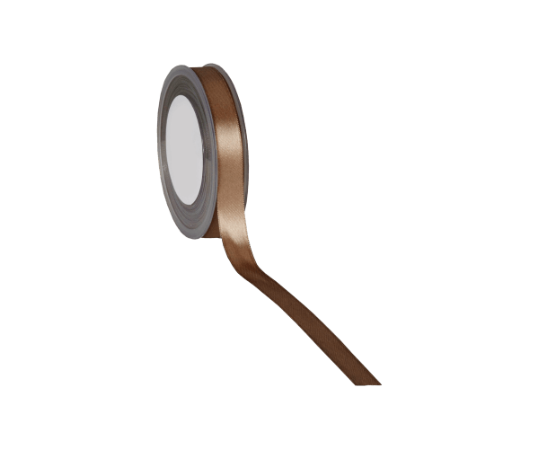Rol zijdelint 15mm-25mtr Double F Satin Taupe (DFS21.06)