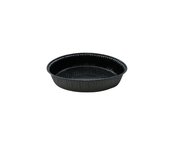 Bakschaal + Pet(binnenkant) Ø16,8(18,2)x3,5cm Zwart