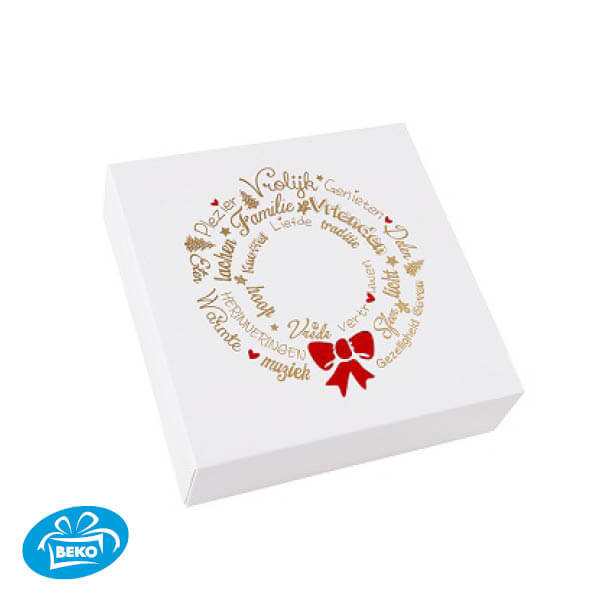 Kerst Krans 22,7x22,7x6 Bright UV+Logo
