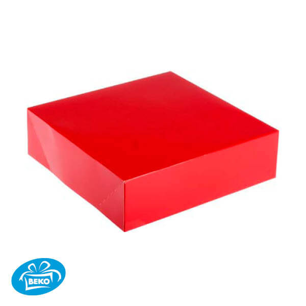 Kerst Krans 26x26x7 Rood+logo