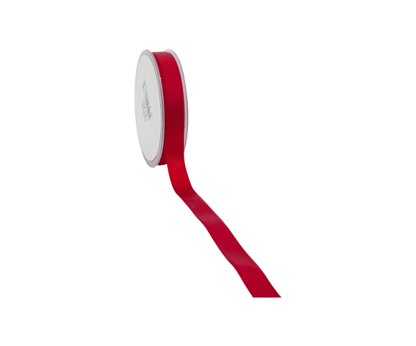 Rol zijdelint 15mm-25mtr Double F Satin D Rood (DFS21.66)