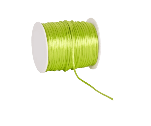 Rol koordlint silk cording limegroen 2mm-100mtr (SLC04.22)