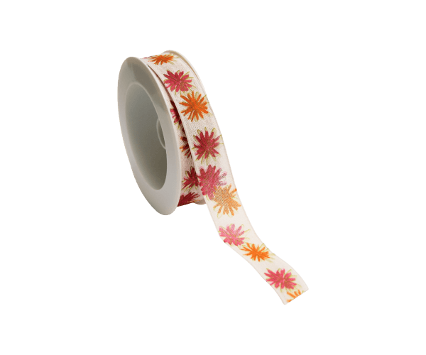 Rol zijdelint 25mm-20mtr Bloemenfeest Creme (11.39425.01)