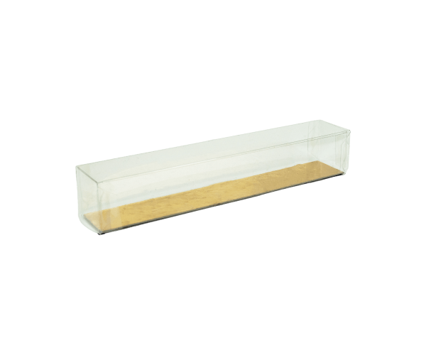 Luxe transparante doos 18x3x3 Incl.Goud Zwart karton