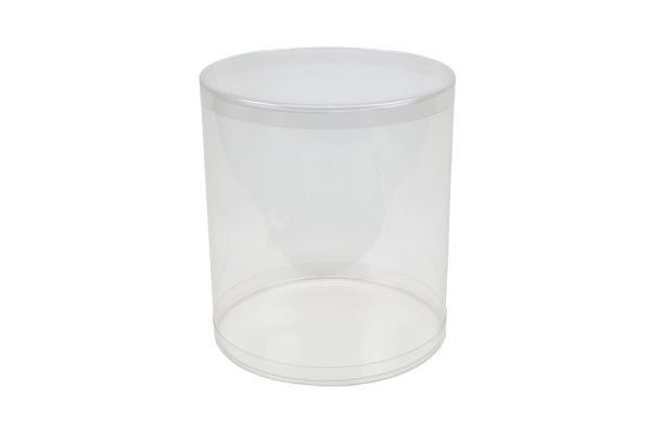 Koker Transparant met Bodem Ø17x19cm 2 x gekraald