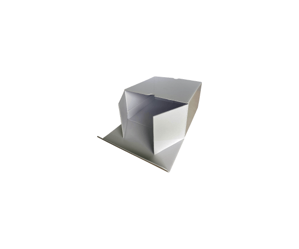 Isolatie gebaksdoos glanzend wit 21x 21x 12 cm