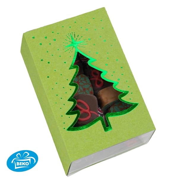 Sleeve KERSTBOOM groen + foilprint groen tbv BLI130904