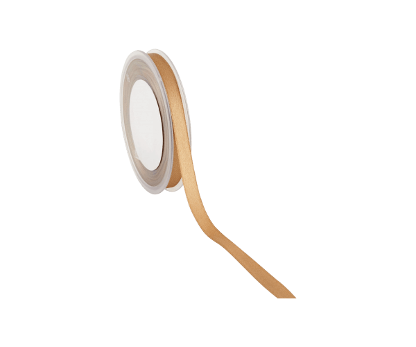 Rol zijdelint 10mm-25mtr Double F Satin Bruin/Goud(DFS16.41)
