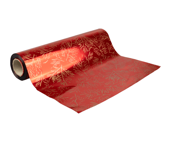 Kerst Kadopapier Dessin Pine 30cm 50meter Rood/Goud (27PEOR)