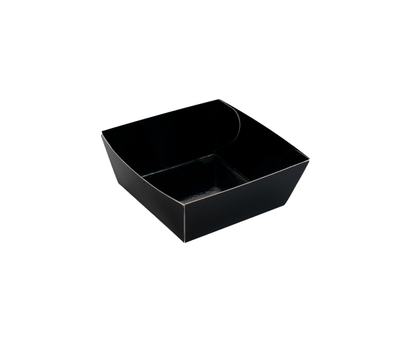 Konische schaal 90(114)x90(114)x45 mm Zwart / Zwart PET