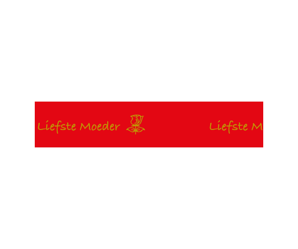 Rol zijdelint 40mm-100m Liefste Moeder Rood/Goud (119040)