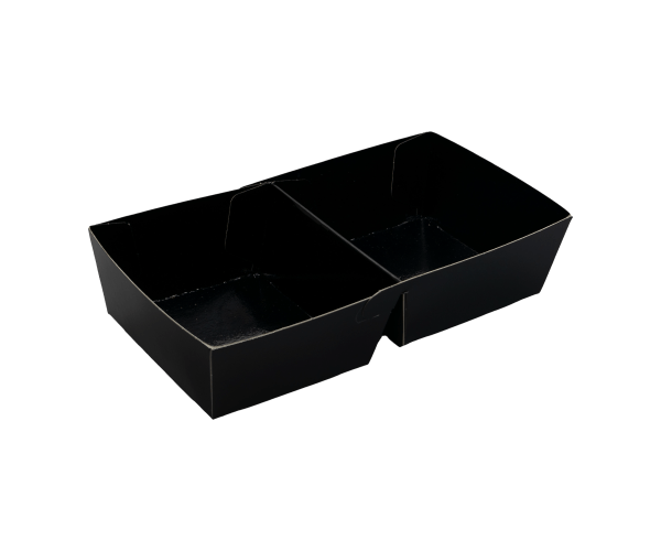 Konisch koekschaal 200x110 (2 vaks 81(100)x89(105)x45) zw/zw
