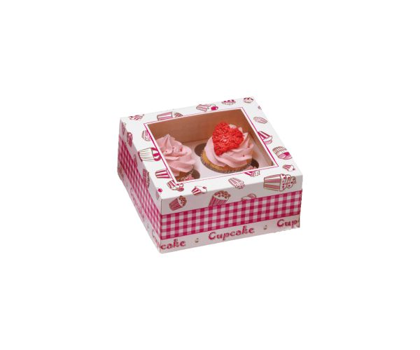 Dess.607 Vensterdoos 17x17x8 cupcakes + 4-v interieur