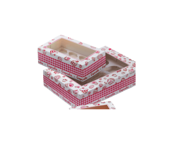 Dess.607 Vensterdoos 36x25x8 cupcakes + 12-v interieur