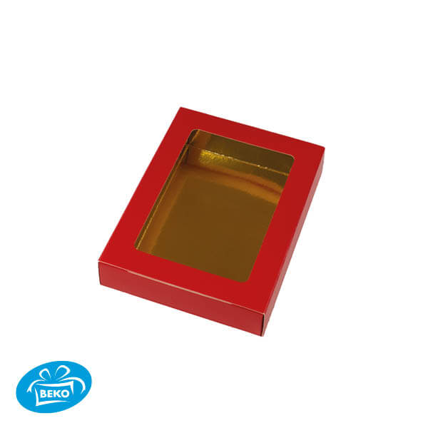 Letterds.Holwand GK-01 13,1x9,1x2,5cm Rood/Goud+Logo (schuif