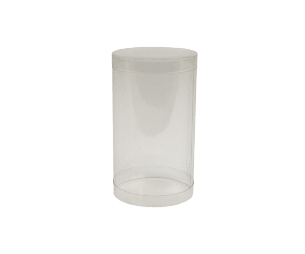 Koker Transp.Ø6,5x11cm flexibele rand en transparante bodem